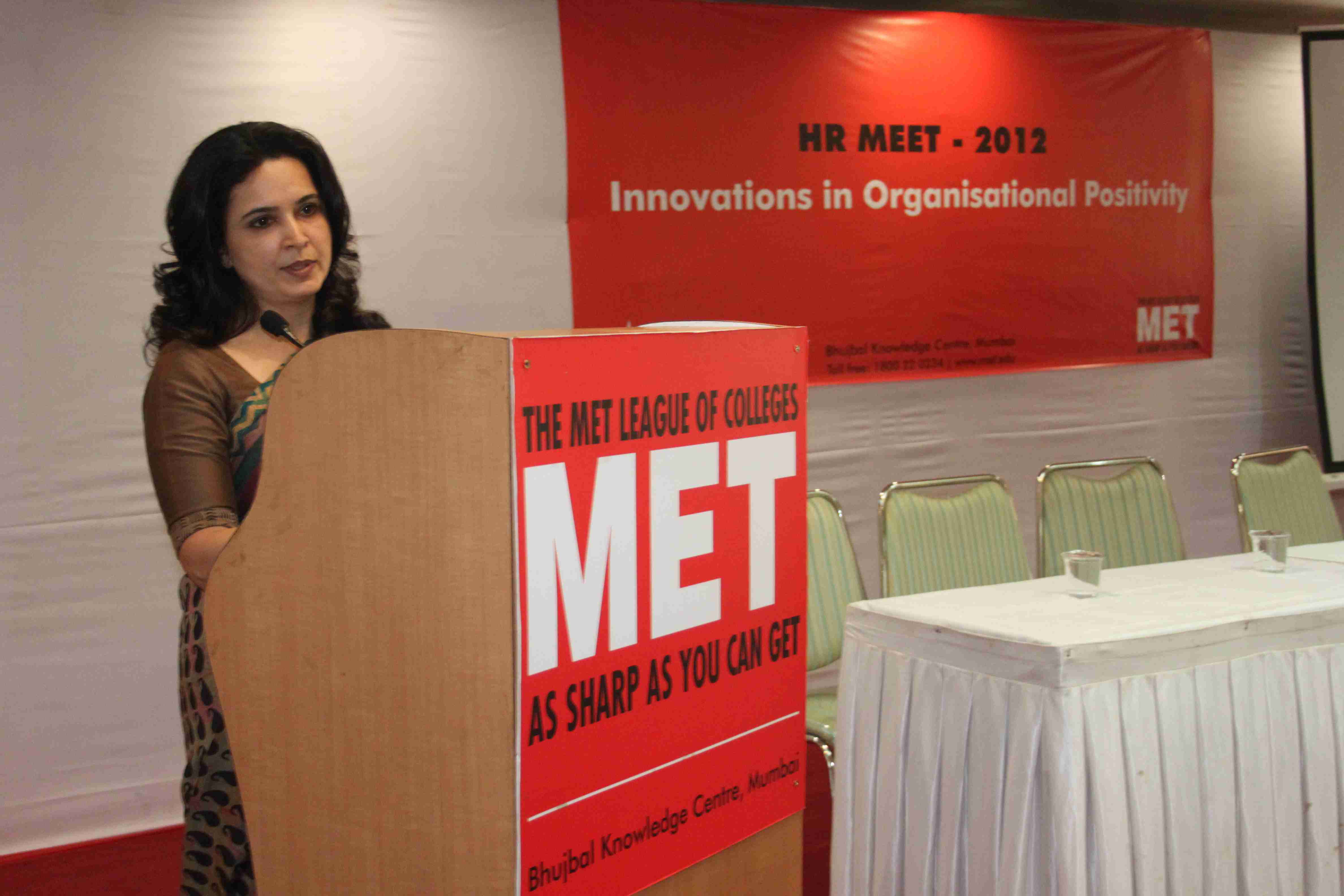 Chairperson for MET - SOMs HR Meet on 'Innovations in Organizational Positivity'
